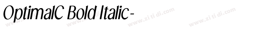 OptimalC Bold Italic字体转换